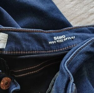 Nicole Miller Soho High Rise Skinny Jeans - Dark Blue